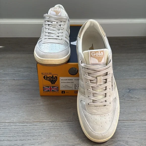 Anthropologie Gola Hawk Shimmer Off White / Silver / Gold Size US 9 (Eur 40) - Picture 8 of 14